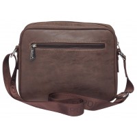 Lorenz Gents/Unisex Two-Tone PU Top Zip "Landscape" X-Body Bag with 3 Zip Pockets